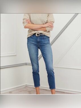 MOTHER The Looker Crop Cry of the Peacock Denim Jeans Size 28